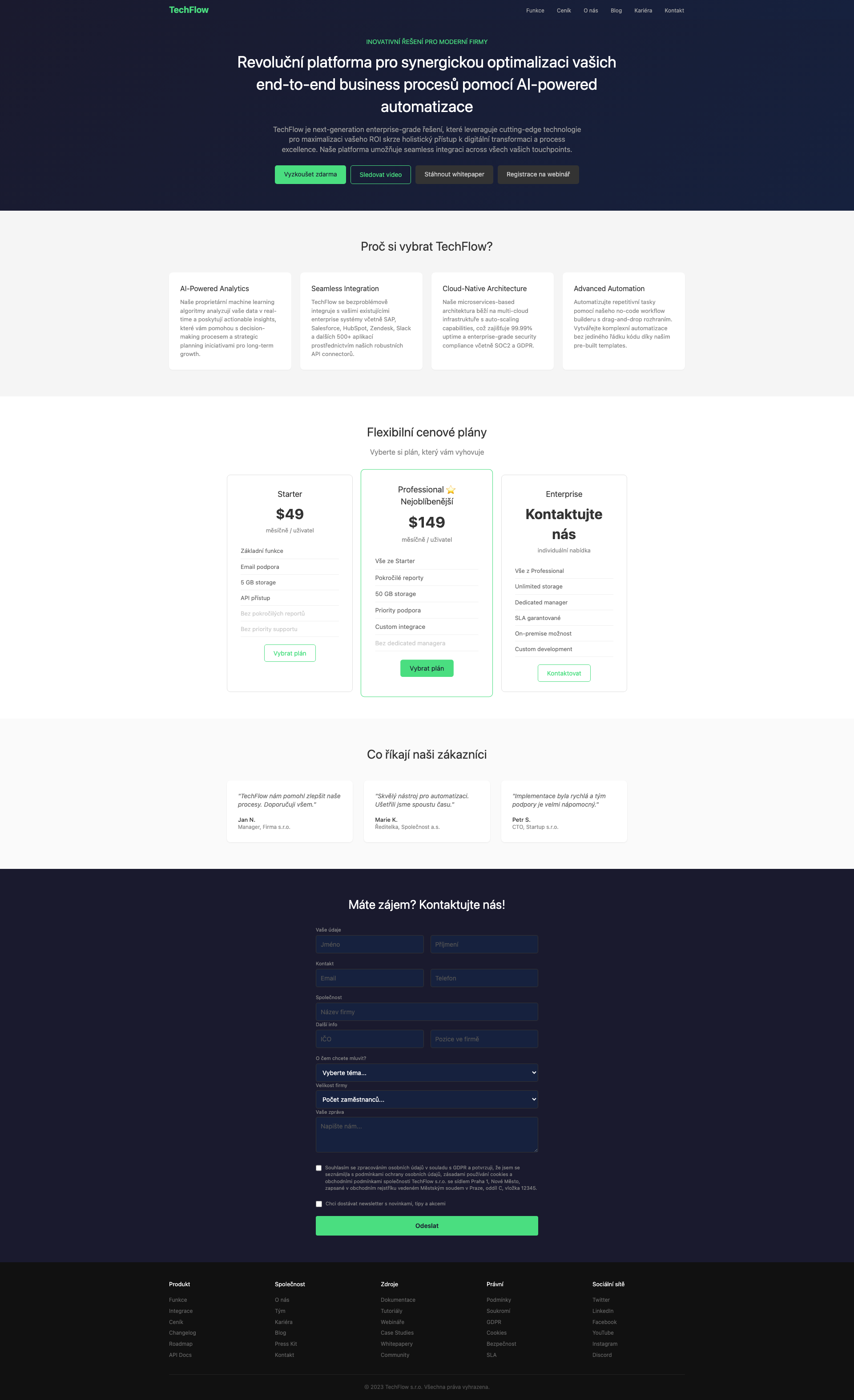 Analyzovaná stránka - desktop
